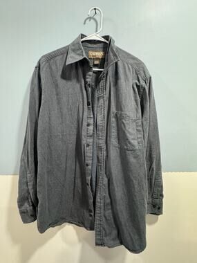 Vintage Men’s Gray Galyans Long Sleeve Button Up Shirt Size L